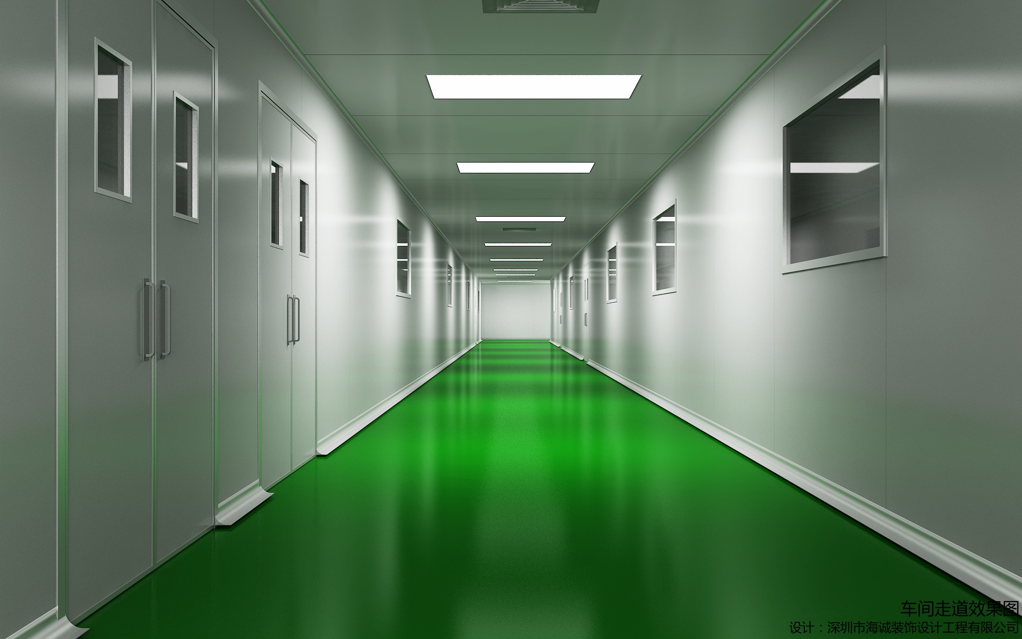 潔凈廠房車間效果圖